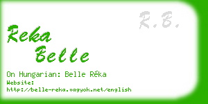 reka belle business card
